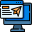 Computer screen with a document and an arrow, symbolizing website building and creating user-friendly, brand-driven websites.